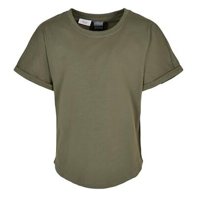 Urban Classics Pojkar pojkar lång formad Turnup T-shirt T-shirt, oliv, 158/164 Urban Classics Pojkar pojkar lång formad Turnup T-shirt T-shirt, oliv, 158/164