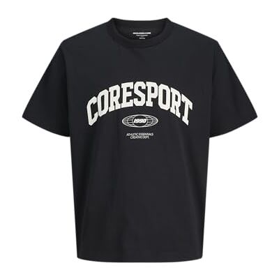 JACK & JONES Jcosignal Graphic Tee Ss Crew Neck, svart, S JACK & JONES Jcosignal Graphic Tee Ss Crew Neck, svart, S