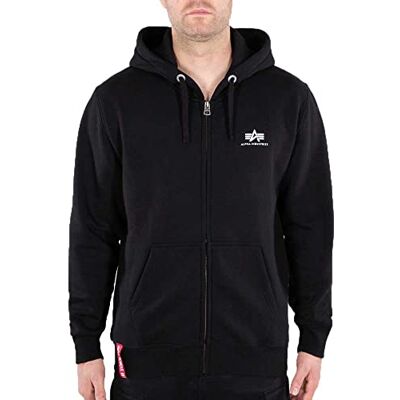 Alpha Industries Basic Zip Hoodie Svart XXL Alpha Industries Basic Zip Hoodie Svart XXL