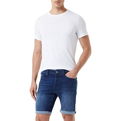 Replay Herrar RBJ.901 Powerstretch denim jeansshorts, 009 MEDIUM blå, 33 Replay Herrar RBJ.901 Powerstretch denim jeansshorts, 009 MEDIUM blå, 33