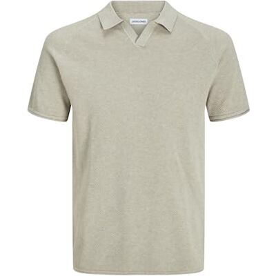 JACK & JONES Jjhill Knit Split Neck, Havregryn, L Män, Havregryn, L JACK & JONES Jjhill Knit Split Neck, Havregryn, L Män, Havregryn, L