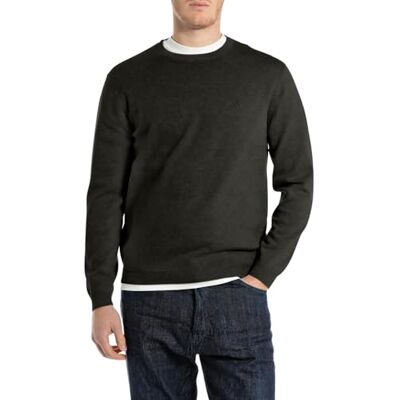 Replay Uk4851 Tröja, 098, svart, L för män, 098 svart, L Replay Uk4851 Tröja, 098, svart, L för män, 098 svart, L