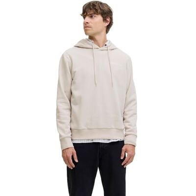 JJ REBEL herr Jrebzack Sweat Hood Sn, Moonbeam, XS JJ REBEL herr Jrebzack Sweat Hood Sn, Moonbeam, XS