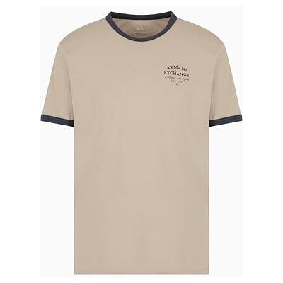 Giorgio Armani Men's Utility Edge, sustainable, färgkontrast, broderad logotyp, normal passform, brun, XXL, Rostad cashew, XXL Giorgio Armani Men's Utility Edge, sustainable, färgkontrast, broderad logotyp, normal passform, brun, XXL, Rostad cashew, XXL