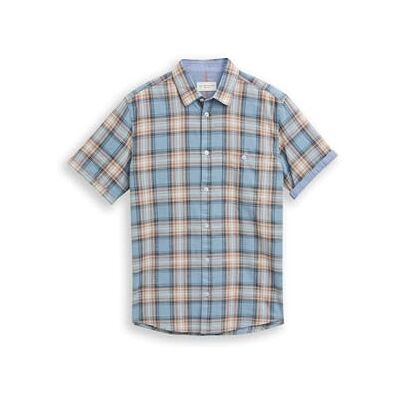TOM TAILOR 1049591 Skjorta, 39686-Schack Multifärg Blå, M Herr TOM TAILOR 1049591 Skjorta, 39686-Schack Multifärg Blå, M Herr