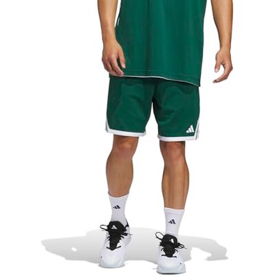 adidas herr M Everyday Pro Bball Short Shorts, team dark green/white, XS adidas herr M Everyday Pro Bball Short Shorts, team dark green/white, XS