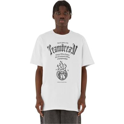 Tee Upscale herr-t-shirt, lagdream tung oversize te, tryck t-shirt för män, överdimensionerad passform, streetwear, Vit, L Tee Upscale herr-t-shirt, lagdream tung oversize te, tryck t-shirt för män, överdimensionerad passform, streetwear, Vit, L