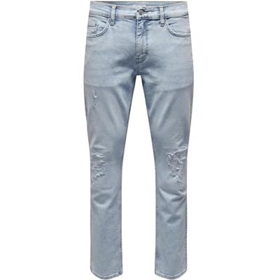 Only & Sons herrjeans, Ljusblå denim, 28W / 32L Only & Sons herrjeans, Ljusblå denim, 28W / 32L