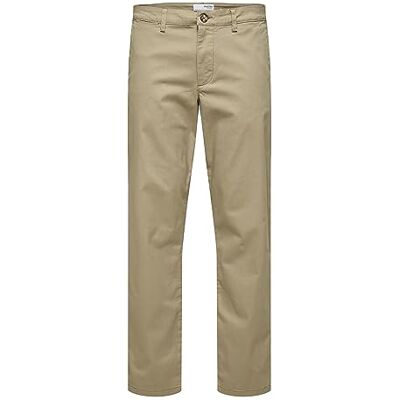 SELECTED HOMME SELETED HOMME Herr SLHSTRAIGHT-New Miles 196 Flex Pants W N Chino, Grege, 34/32, Greige, 34W / 32L SELECTED HOMME SELETED HOMME Herr SLHSTRAIGHT-New Miles 196 Flex Pants W N Chino, Grege, 34/32, Greige, 34W / 32L