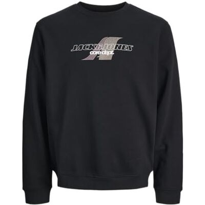 JACK & JONES Jcotier Print Sweat Crew Neck Sn Mni, svart, 116 JACK & JONES Jcotier Print Sweat Crew Neck Sn Mni, svart, 116
