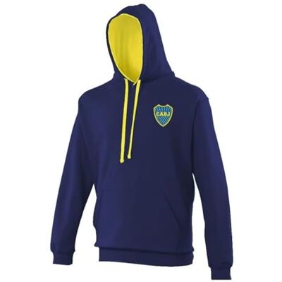 Boca Juniors unisex huvtröja sweatcapuche Bicolore Marine Et Jaune logo marinblå XX-L Boca Juniors unisex huvtröja sweatcapuche Bicolore Marine Et Jaune logo marinblå XX-L