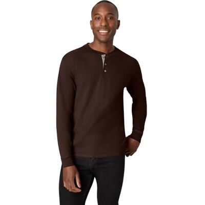 Hanes t-skjortor för män, BeefyT Henley-tröjor för män, långärmade bomullströjor för män, Mörk tryffel, 3XL Hanes t-skjortor för män, BeefyT Henley-tröjor för män, långärmade bomullströjor för män, Mörk tryffel, 3XL
