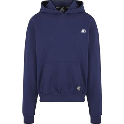 Starter Black Label Starter svart etikett herr starter essential oversize huvtröja huvtröja, Mörkblå, M Starter Black Label Starter svart etikett herr starter essential oversize huvtröja huvtröja, Mörkblå, M