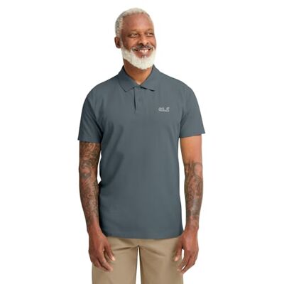 Jack Wolfskin Essential Polo M T-tröja, Odessa, M herr, Odessa grå, M Jack Wolfskin Essential Polo M T-tröja, Odessa, M herr, Odessa grå, M
