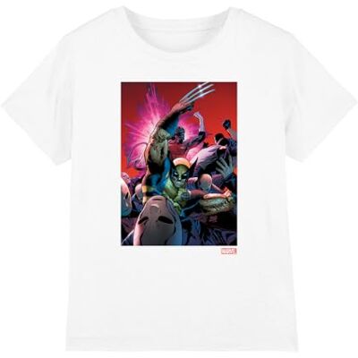 Marvel X-Men Wolverine Nightcrawler fodral unisex barn t-shirt, vit, 7-8 år, Vitt, 7-8 År Marvel X-Men Wolverine Nightcrawler fodral unisex barn t-shirt, vit, 7-8 år, Vitt, 7-8 År
