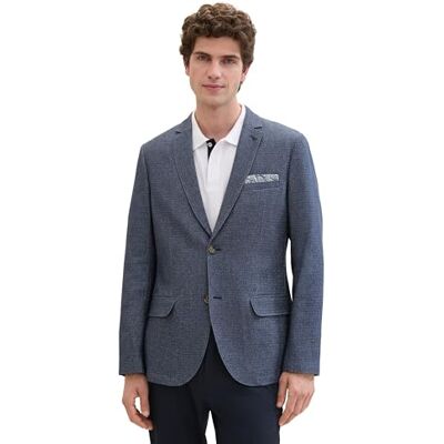 TOM TAILOR Herrkavaj, 35648 – Blå melange struktur, 54 TOM TAILOR Herrkavaj, 35648 – Blå melange struktur, 54