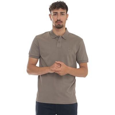 Boss Piké för män, Öppen beige 294, L Boss Piké för män, Öppen beige 294, L