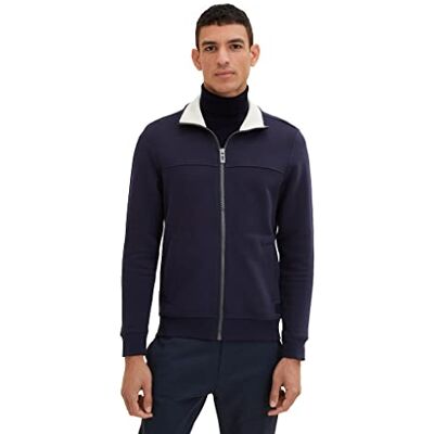 TOM TAILOR Herr Sweatshirt 1037049, 10690 Knitted Navy, S TOM TAILOR Herr Sweatshirt 1037049, 10690 Knitted Navy, S
