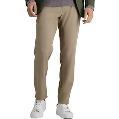 Haggar Herr Active Slim Fit platt front Supreme Flex midjeband byxa underbyxor, buff beige, 34W x 29L Haggar Herr Active Slim Fit platt front Supreme Flex midjeband byxa underbyxor, buff beige, 34W x 29L