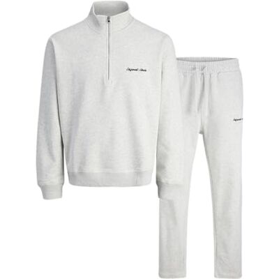 JACK & JONES Jornorrebro Emb Sweat High Neck Setpk Mp, Vit melange, XXL JACK & JONES Jornorrebro Emb Sweat High Neck Setpk Mp, Vit melange, XXL