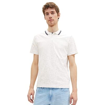 TOM TAILOR Herr 1036441 Pikétröja, 31835-White Broken Structure Design, S, 31835 – vit broken strukturdesign, S TOM TAILOR Herr 1036441 Pikétröja, 31835-White Broken Structure Design, S, 31835 – vit broken strukturdesign, S