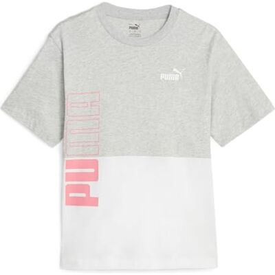 PUMA Power Colorblock Tee ljusgrå ljung PUMA Power Colorblock Tee ljusgrå ljung