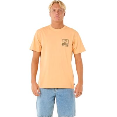 Rip Curl mäns avslappnad passform logo crew t-shirt, Mandarin Zest, M Rip Curl mäns avslappnad passform logo crew t-shirt, Mandarin Zest, M