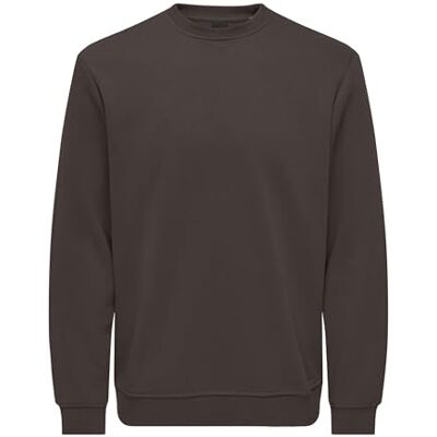 Only & Sons Onsconnor Life Reg Crew Neck Sweat Noos, Mulch, XS Only & Sons Onsconnor Life Reg Crew Neck Sweat Noos, Mulch, XS