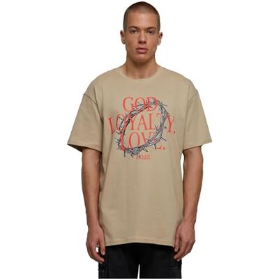 Upscale unisex t-shirt God Loyalty Love oversize Tee unisex t-shirt med tryck, överdimensionerad passform, bomull – tryck t-shirt, grafisk t-shirt, sand, M Upscale unisex t-shirt God Loyalty Love oversize Tee unisex t-shirt med tryck, överdimensionerad passform, bomull – tryck t-shirt, grafisk t-shirt, sand, M