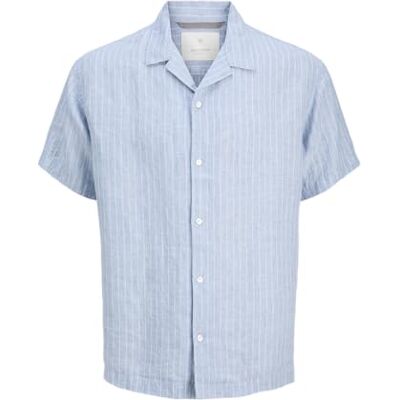 JACK & JONES skjorta för män, lös passform, skjorta, Twilight Blue, S JACK & JONES skjorta för män, lös passform, skjorta, Twilight Blue, S