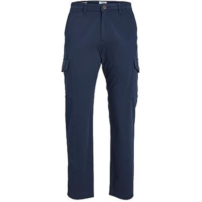 JACK & JONES Jpstollie Jjbowie Cargo Noos cargobyxor, marinblå blazer, 30W / 32L JACK & JONES Jpstollie Jjbowie Cargo Noos cargobyxor, marinblå blazer, 30W / 32L