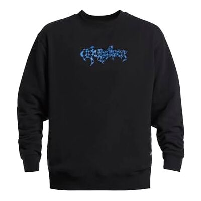 Quiksilver Grafisk besättning fleece topp herr svart S Quiksilver Grafisk besättning fleece topp herr svart S