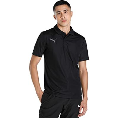 PUMA Sideline Polo Black- White L PUMA Sideline Polo Black- White L