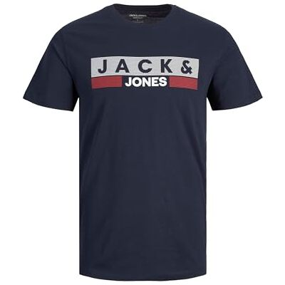 JACK & JONES Herr 12158505 T-shirt, Marinblå, 5XL JACK & JONES Herr 12158505 T-shirt, Marinblå, 5XL