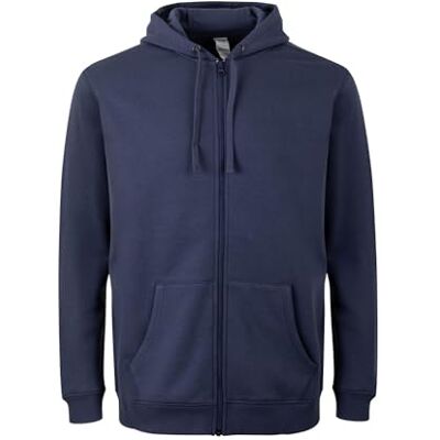 Mukua Unisex huvtröja med dragkedja, Denimblå, S Mukua Unisex huvtröja med dragkedja, Denimblå, S