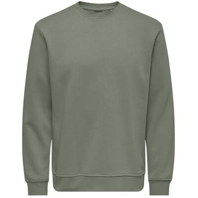 Only & Sons Onsconnor Reg Crew Neck Sweat Noos, Castor Gray, XS Only & Sons Onsconnor Reg Crew Neck Sweat Noos, Castor Gray, XS