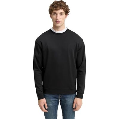 TOM TAILOR Denim herr sweatshirt, 10429 – nattklocka svart, L TOM TAILOR Denim herr sweatshirt, 10429 – nattklocka svart, L