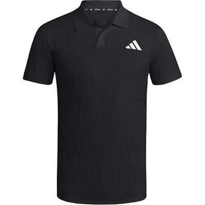 adidas herr Tennis Climacool+ Airchill Freelift Polo Shirt, black, M adidas herr Tennis Climacool+ Airchill Freelift Polo Shirt, black, M