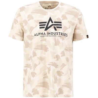 Alpha Industries Basic T-Shirt Camo för män Sand Camo Alpha Industries Basic T-Shirt Camo för män Sand Camo