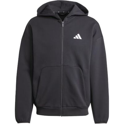adidas Mezczyzni FUTURE ICONS SMALL LOGO FULL-ZIP HOODIE, black, XS adidas Mezczyzni FUTURE ICONS SMALL LOGO FULL-ZIP HOODIE, black, XS