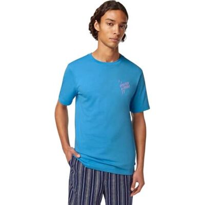 Scotch & Soda Regular fit vänster bröst-logotyp T-shirt, Aqua Blue 410, S Scotch & Soda Regular fit vänster bröst-logotyp T-shirt, Aqua Blue 410, S