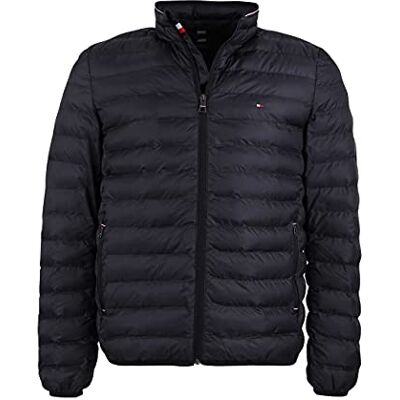 Tommy Hilfiger herr Vävda jackor Packable Recycled Jacket Mw0mw18763, Blå (ökenhimmel), XXL Tommy Hilfiger herr Vävda jackor Packable Recycled Jacket Mw0mw18763, Blå (ökenhimmel), XXL