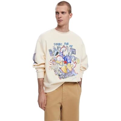 Desigual Sweat_Musse Patches, 1001 Raw, S, vit, S Desigual Sweat_Musse Patches, 1001 Raw, S, vit, S