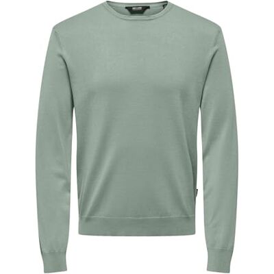Only & Sons Onswyler Life Reg 14 Ls Crew Knit Noos, Isberggrön, XS Only & Sons Onswyler Life Reg 14 Ls Crew Knit Noos, Isberggrön, XS