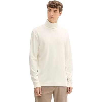 TOM TAILOR Denim T-shirt för män, 12906 – ullvit, XL TOM TAILOR Denim T-shirt för män, 12906 – ullvit, XL