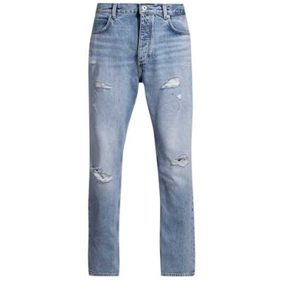 HUGO Nate Baggy-fit jeans av svart stentvättad denim, Turkos/aqua, 29W / 34L HUGO Nate Baggy-fit jeans av svart stentvättad denim, Turkos/aqua, 29W / 34L
