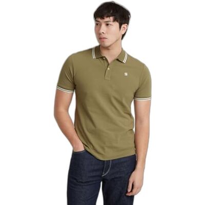 G-STAR RAW Dunda Slim Stripe pikétröja, Grön (Ensis Green D17127-5864-6057), XS G-STAR RAW Dunda Slim Stripe pikétröja, Grön (Ensis Green D17127-5864-6057), XS