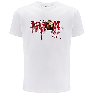 ERT GROUP Warner Bros. Friday the 13th 002, Kortärmad T-shirt herr, 100% bomull, Dubbelsidigt tryck, Size XXL, White, Sömlös design, Smidigt och elastiskt tyg för vardaglig lätthet ERT GROUP Warner Bros. Friday the 13th 002, Kortärmad T-shirt herr, 100% bomull, Dubbelsidigt tryck, Size XXL, White, Sömlös design, Smidigt och elastiskt tyg för vardaglig lätthet