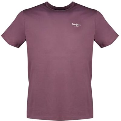 Pepe Jeans herr ORIGINAL BASIC 3N T-shirt, lila (AUBERGINE PURPLE), M, Lila (aubergine lila), M Pepe Jeans herr ORIGINAL BASIC 3N T-shirt, lila (AUBERGINE PURPLE), M, Lila (aubergine lila), M