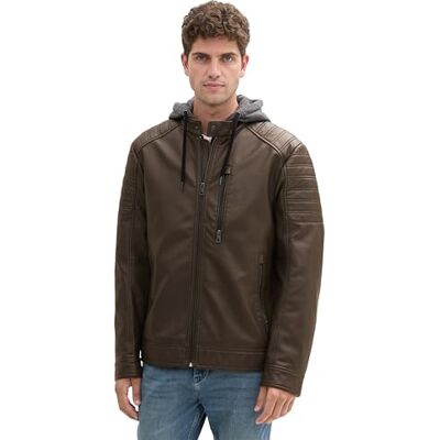 TOM TAILOR Herr 1041317 konstläderjacka, 36359-Chestnut Falsk läder, XXL, 36359 – Chestnut falskt läder, XXL TOM TAILOR Herr 1041317 konstläderjacka, 36359-Chestnut Falsk läder, XXL, 36359 – Chestnut falskt läder, XXL